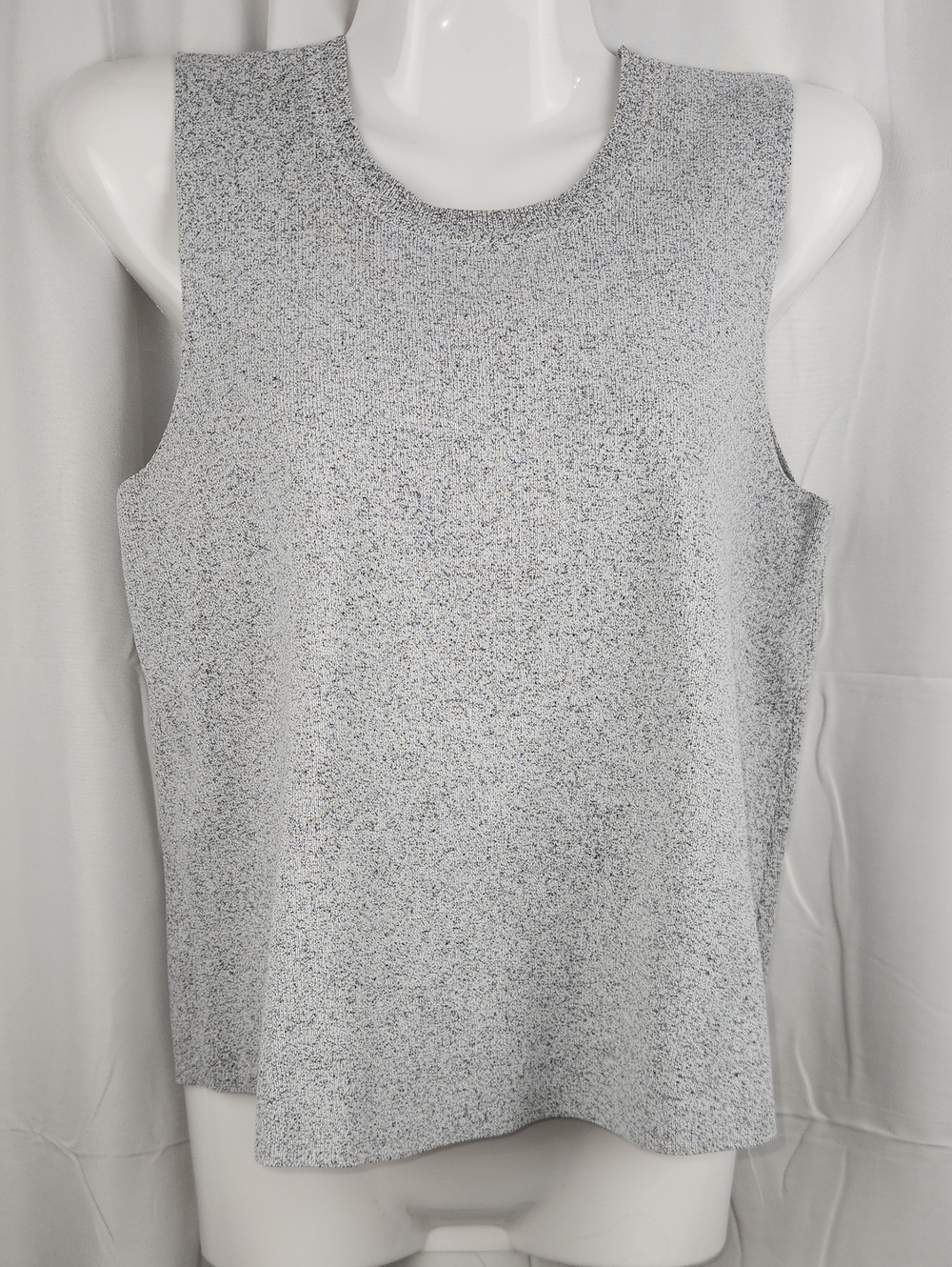LOFT Light Gray Speckled Sleeveless Knit Tank